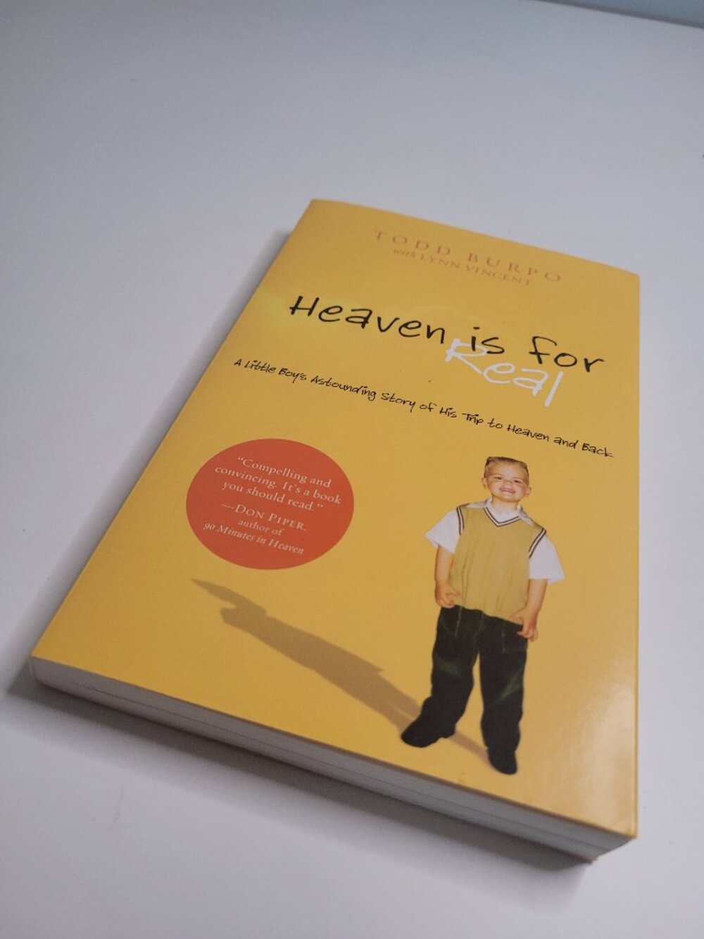 Heaven Is for Real by Todd Burpo Paperback Inspirational Christian Book